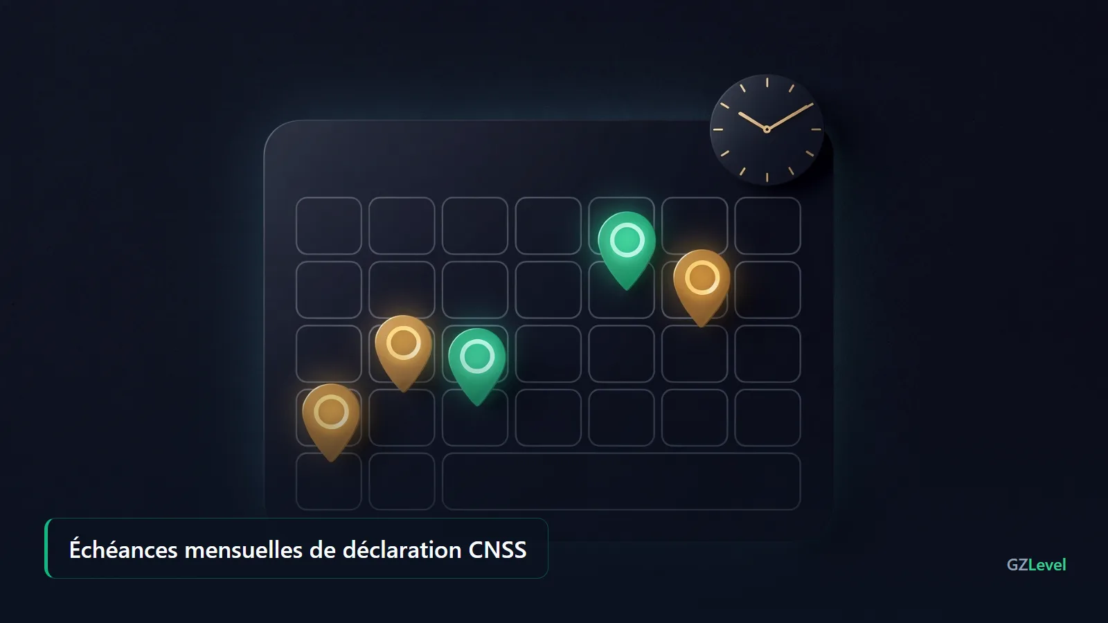 Échéances mensuelles de déclaration et de paiement CNSS